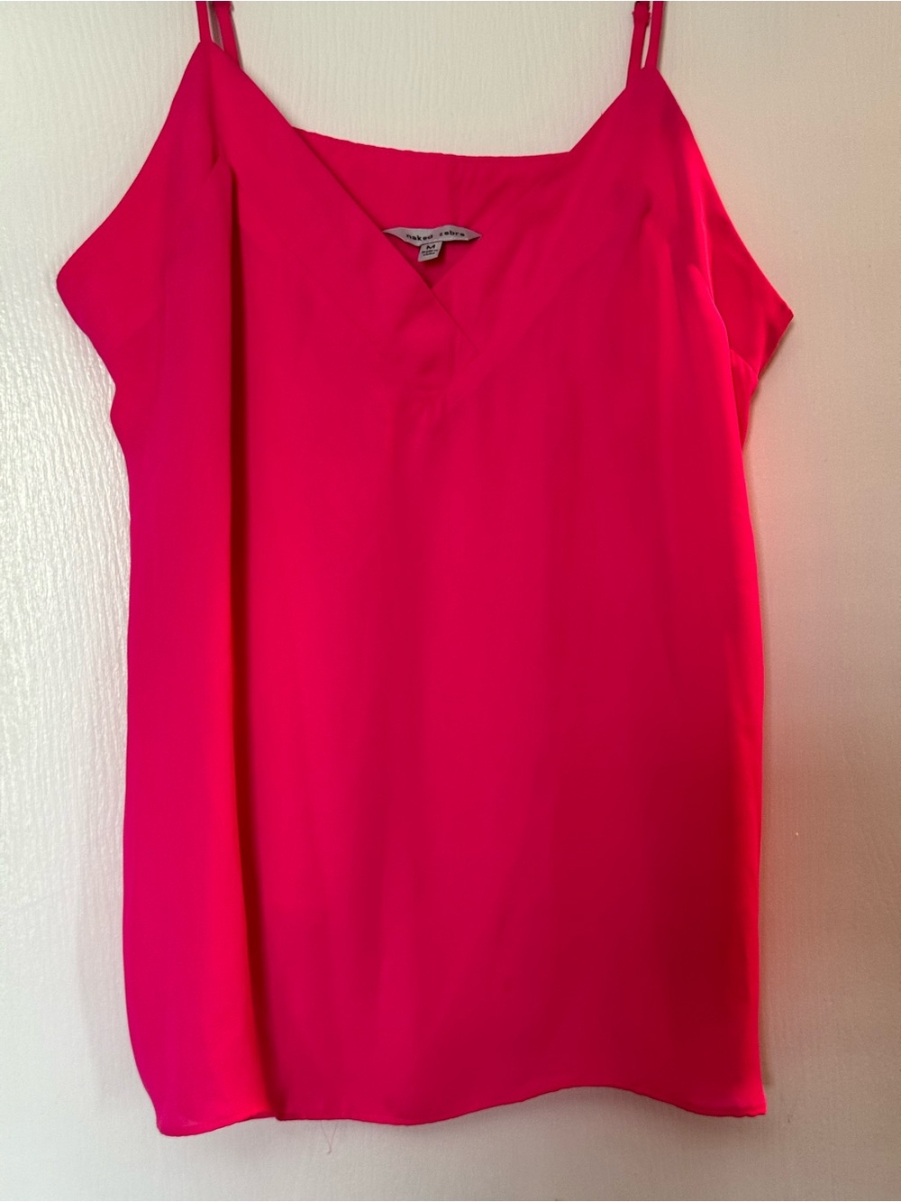 Naked Zebra Hot Pink Double-Strap V-Neck Cami